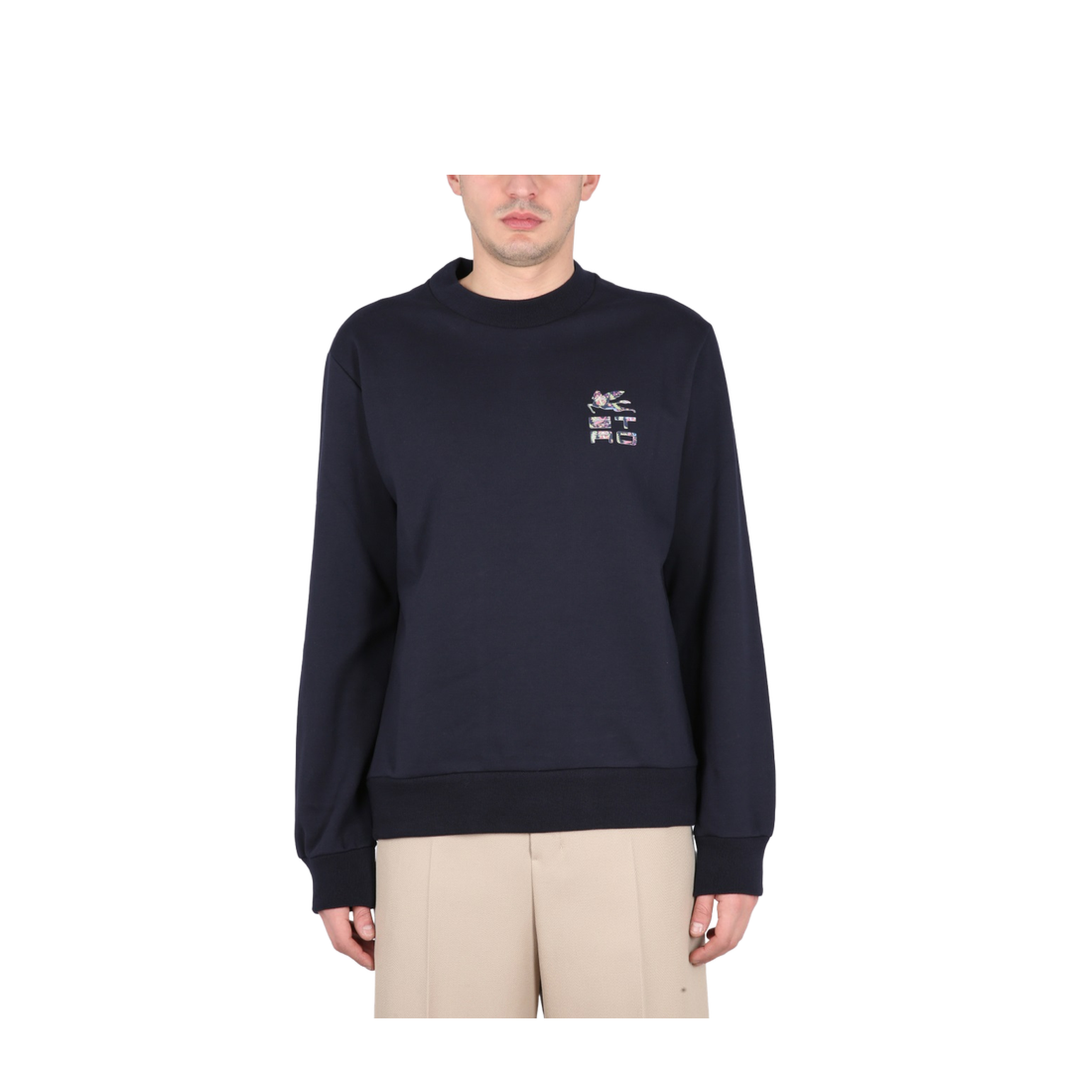 Cotton Sweatshirt with Front Logo - Image 1