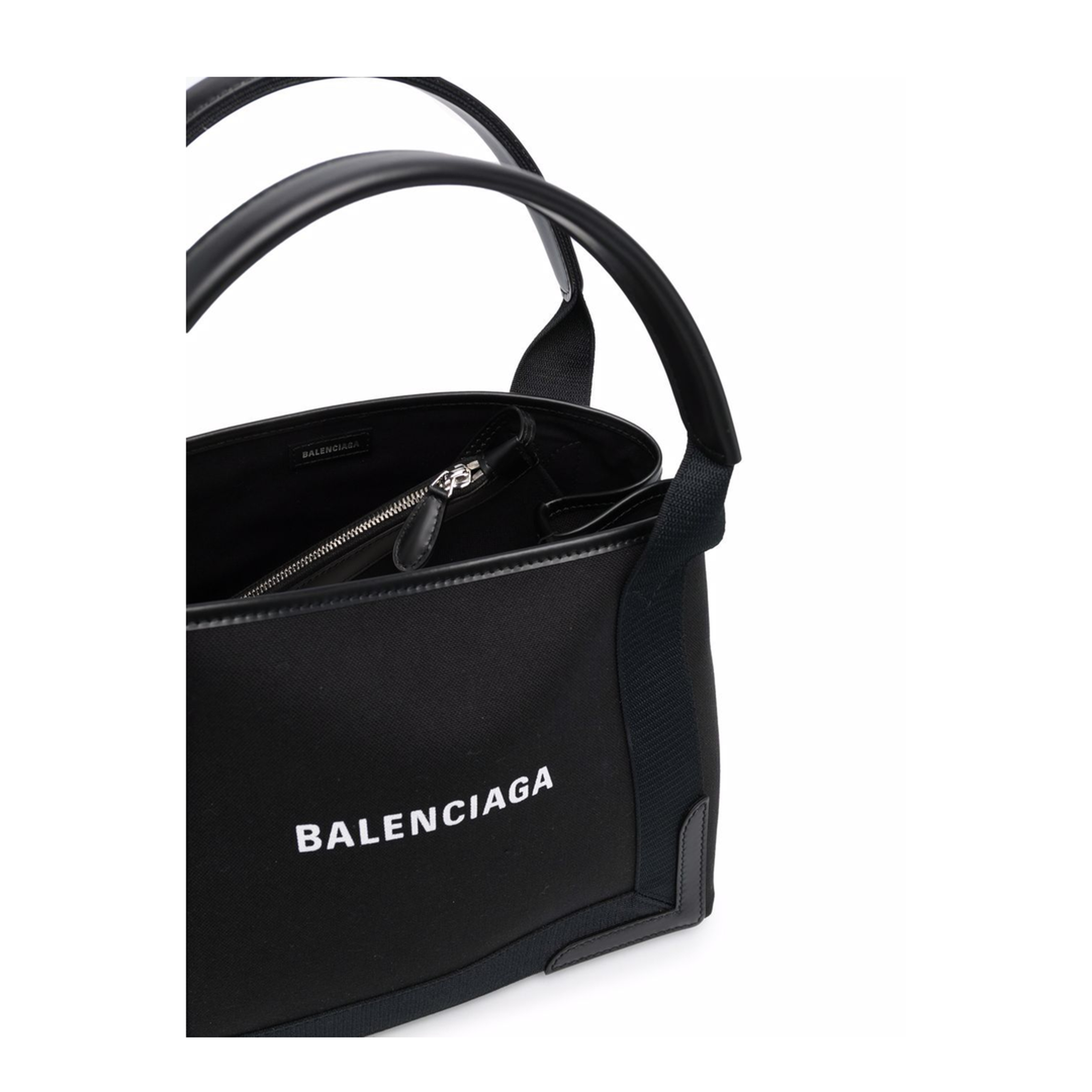 Cabas Small Top Handle Bag, silver hardware - Image 4