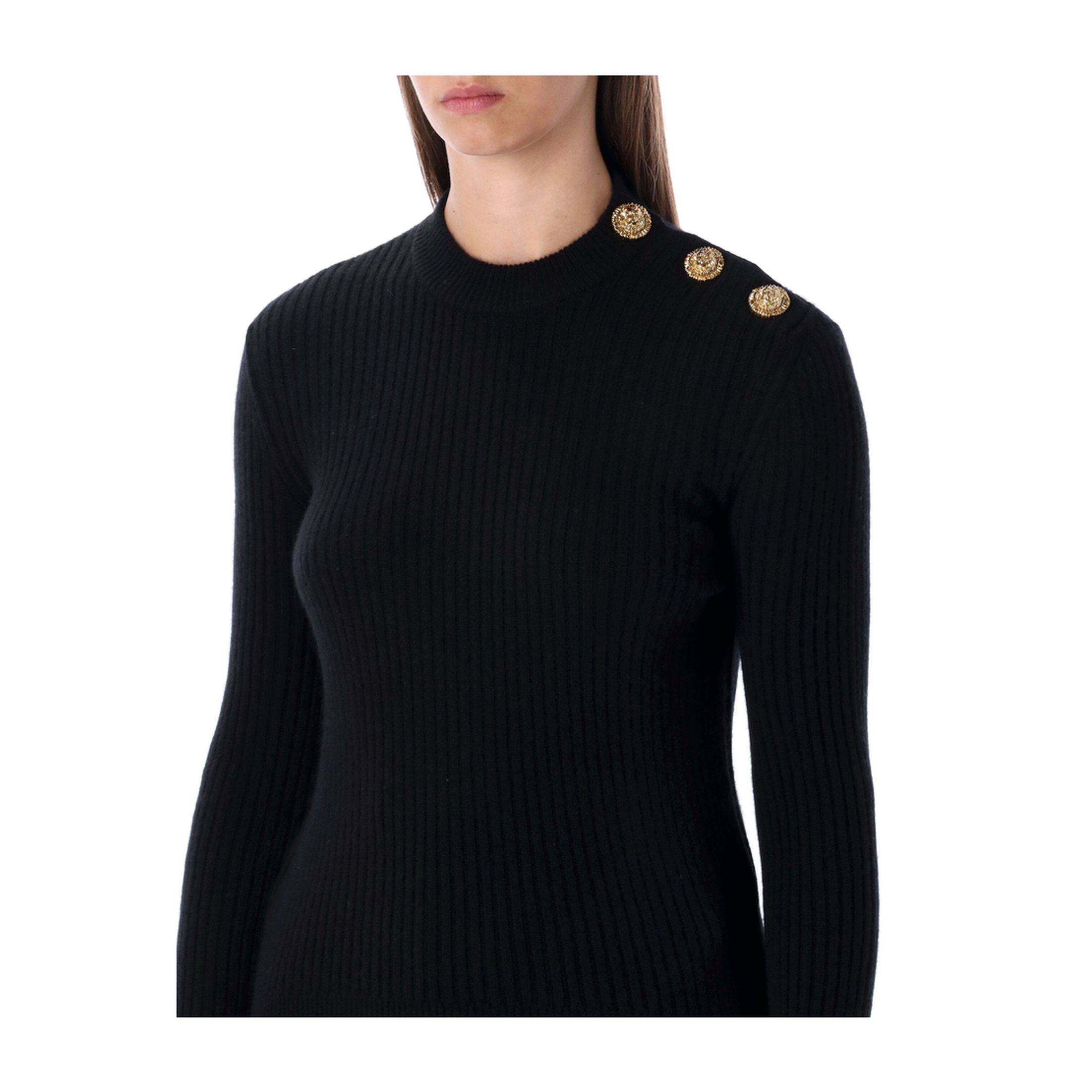 Ribbed Sweater Black - Image 3