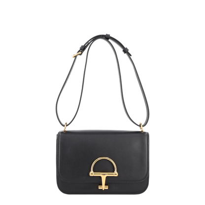 Siena Small Shoulder Bag in Black Leather - Image 3