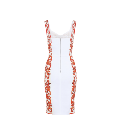 Charmeuse Maiolica Midi Dress - Image 4