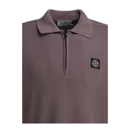 Polo Shirt with Half Zipper and Logo - Image 3