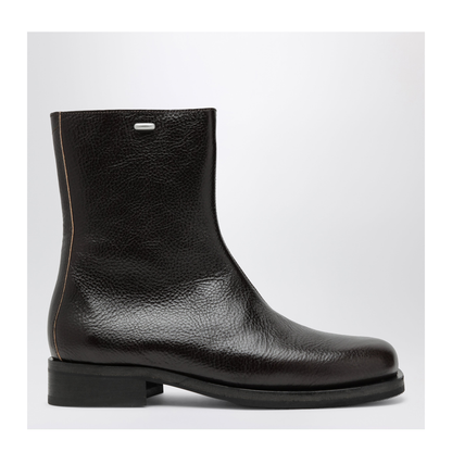 Camion Boot in Italian Leather, Deep Americano - Image 1