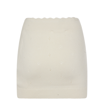 Openwork Wool and Cashmere Miniskirt - Image 3