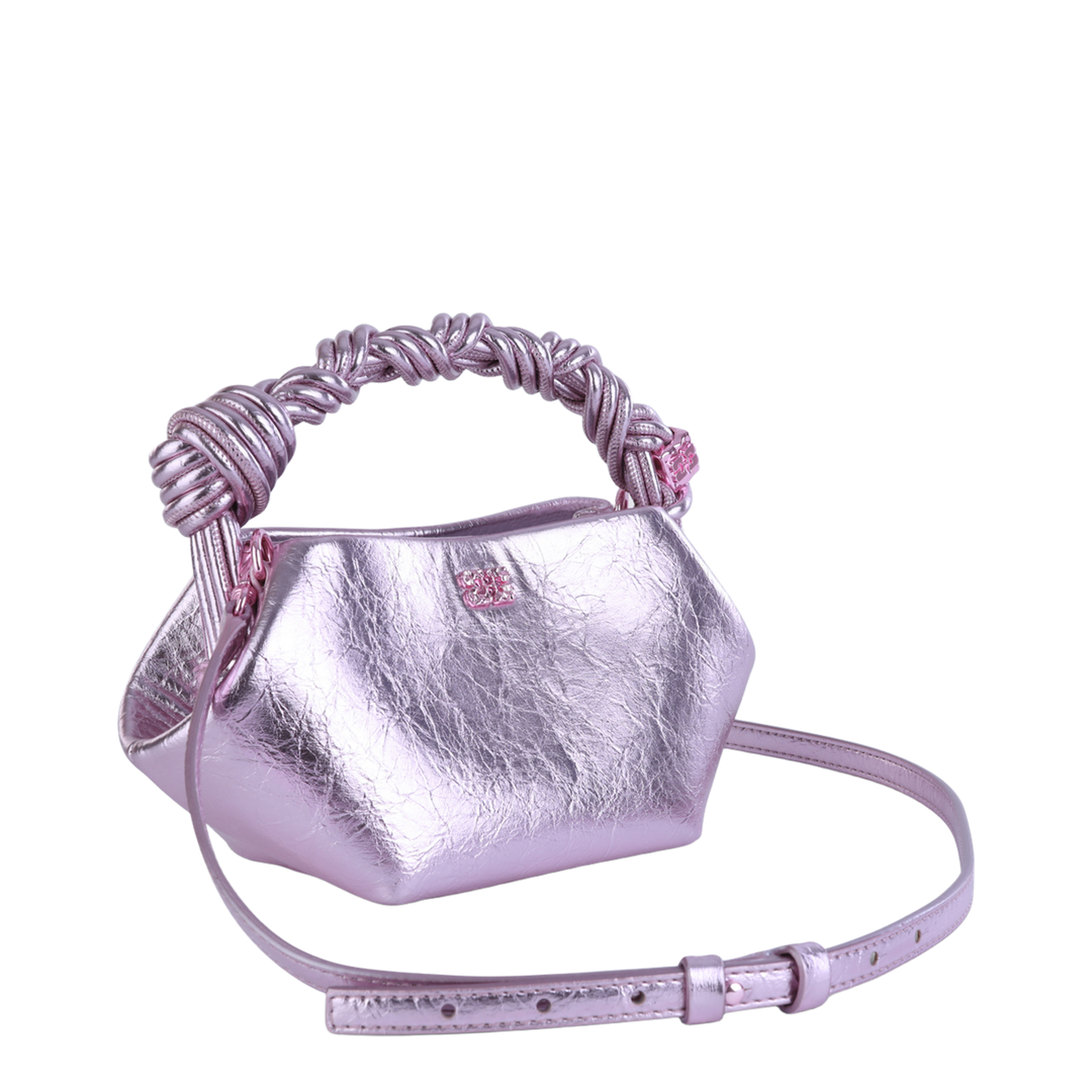 Bou Mini Bag Crushed Mini Bag - Silver Pink - Image 3