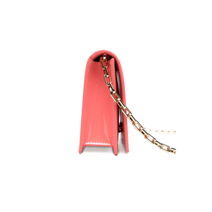 Bettina Patent Calf Leather Clutch - Grapefruit - Image 5