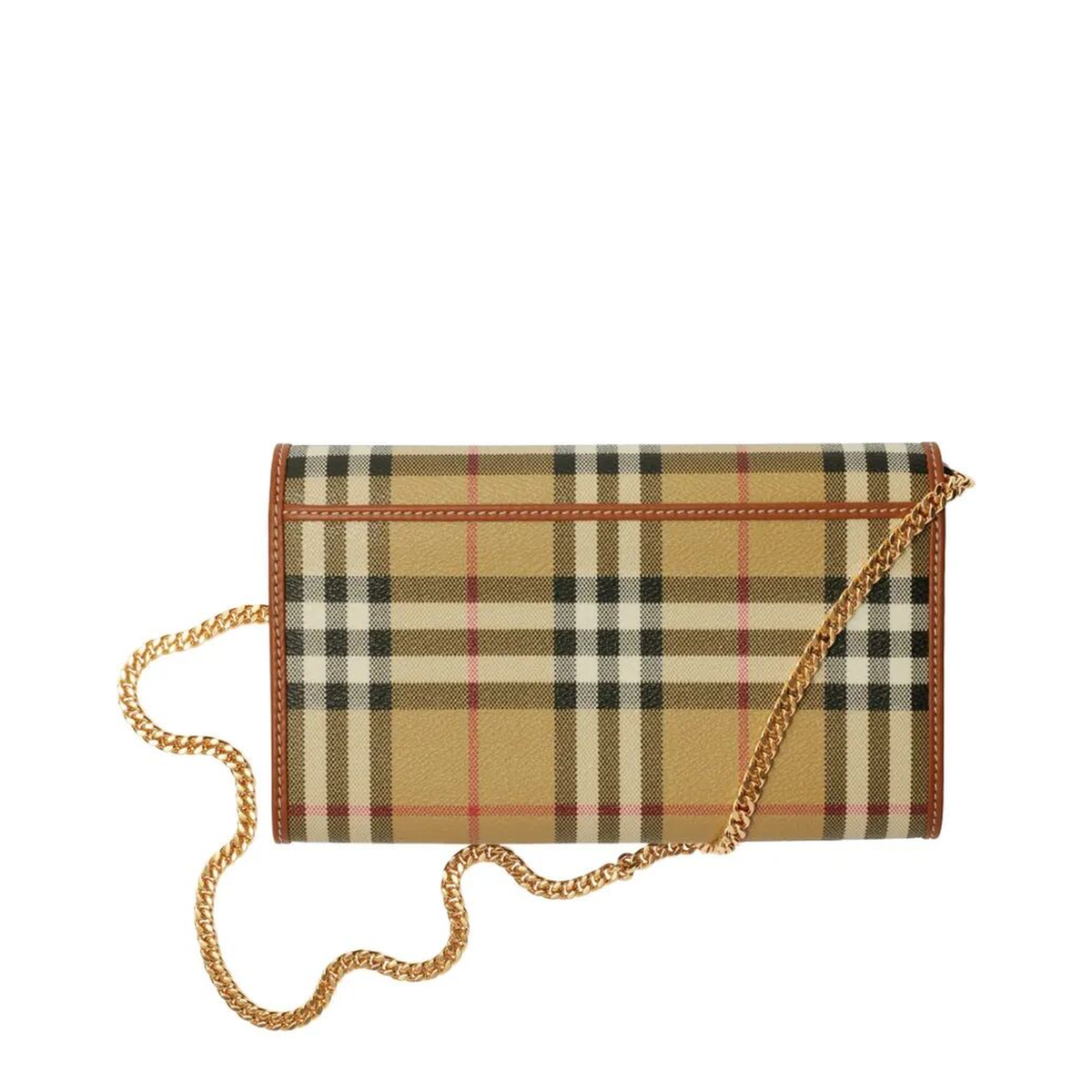 Calf Leather Wallet on Chain - Archive Beige/Briar Brown - Image 2