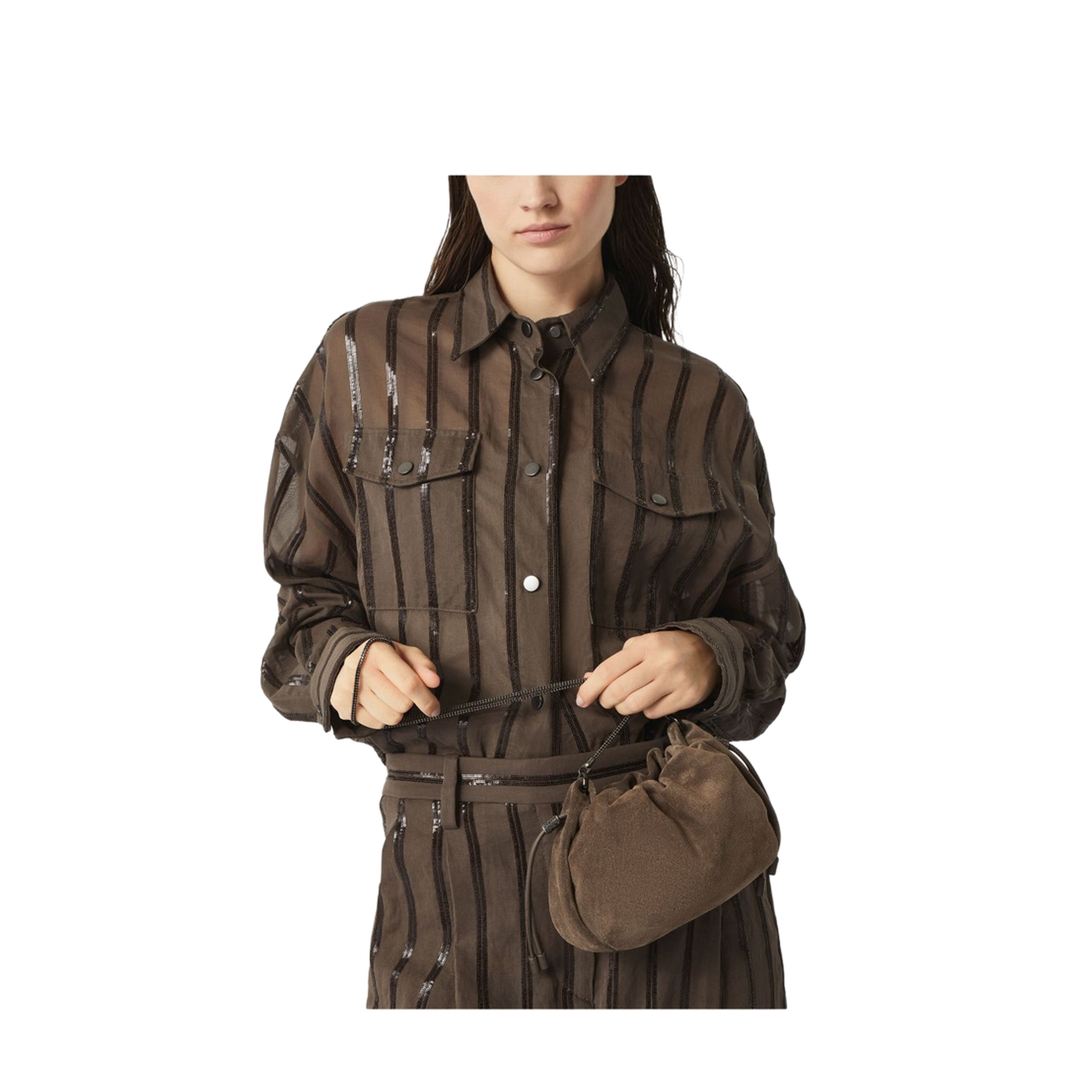 Suede Leather Shoulder Bag - Image 2