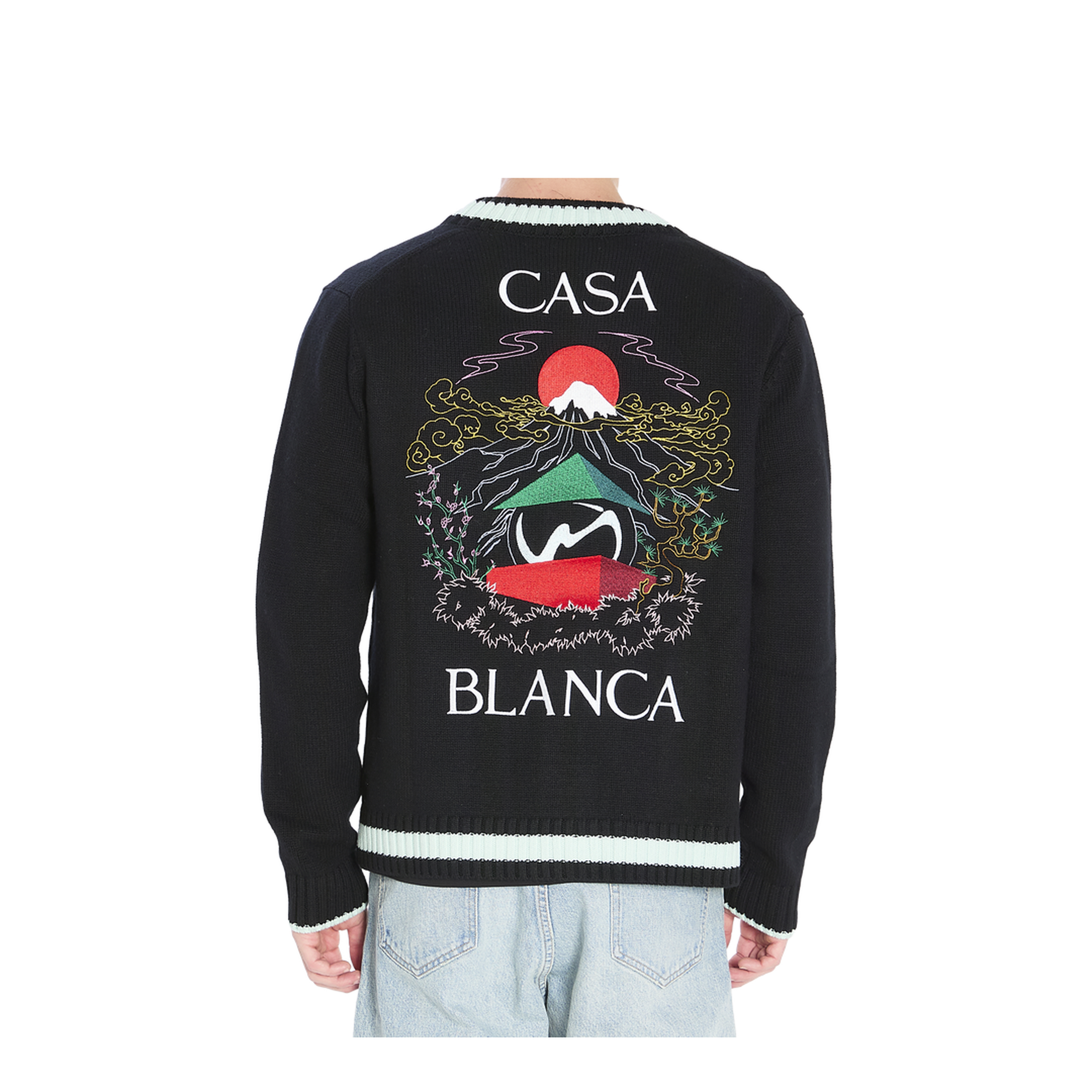 Cardigan with Stacked Casa Mountain Temple Design - Image 4