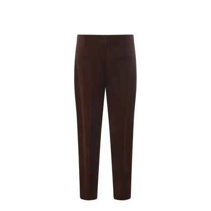 Wool Blend Trousers - Brown - Image 2