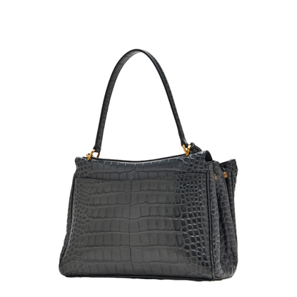 Rodeo Shoulder Bag In Crocodile-print Leather - Image 2