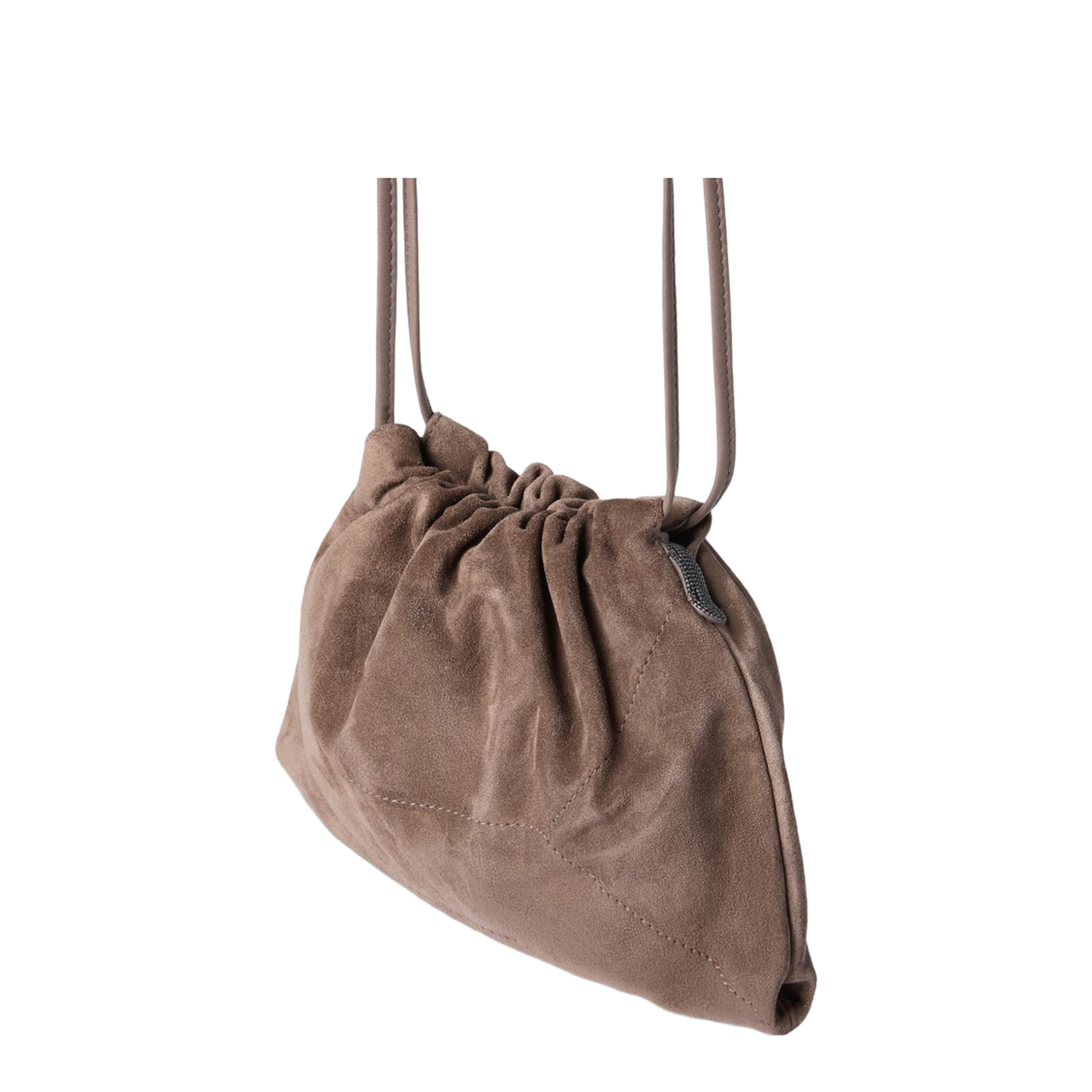 Duo Medium Suede Crossbody - Light Brown - Image 4