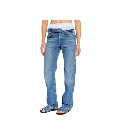 Boxer Detail and Drop Waistband Slim Fit Jeans - Image 2