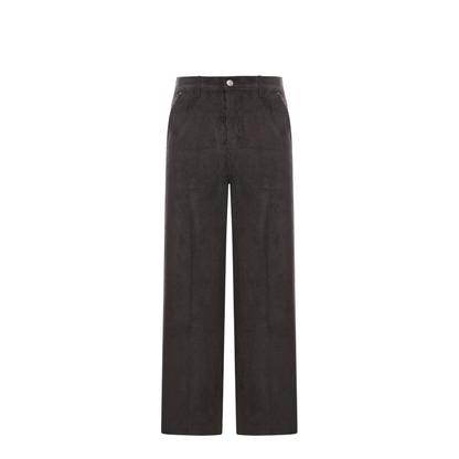 Anthracite Cotton Corduroy Large Fit Trousers - Image 1