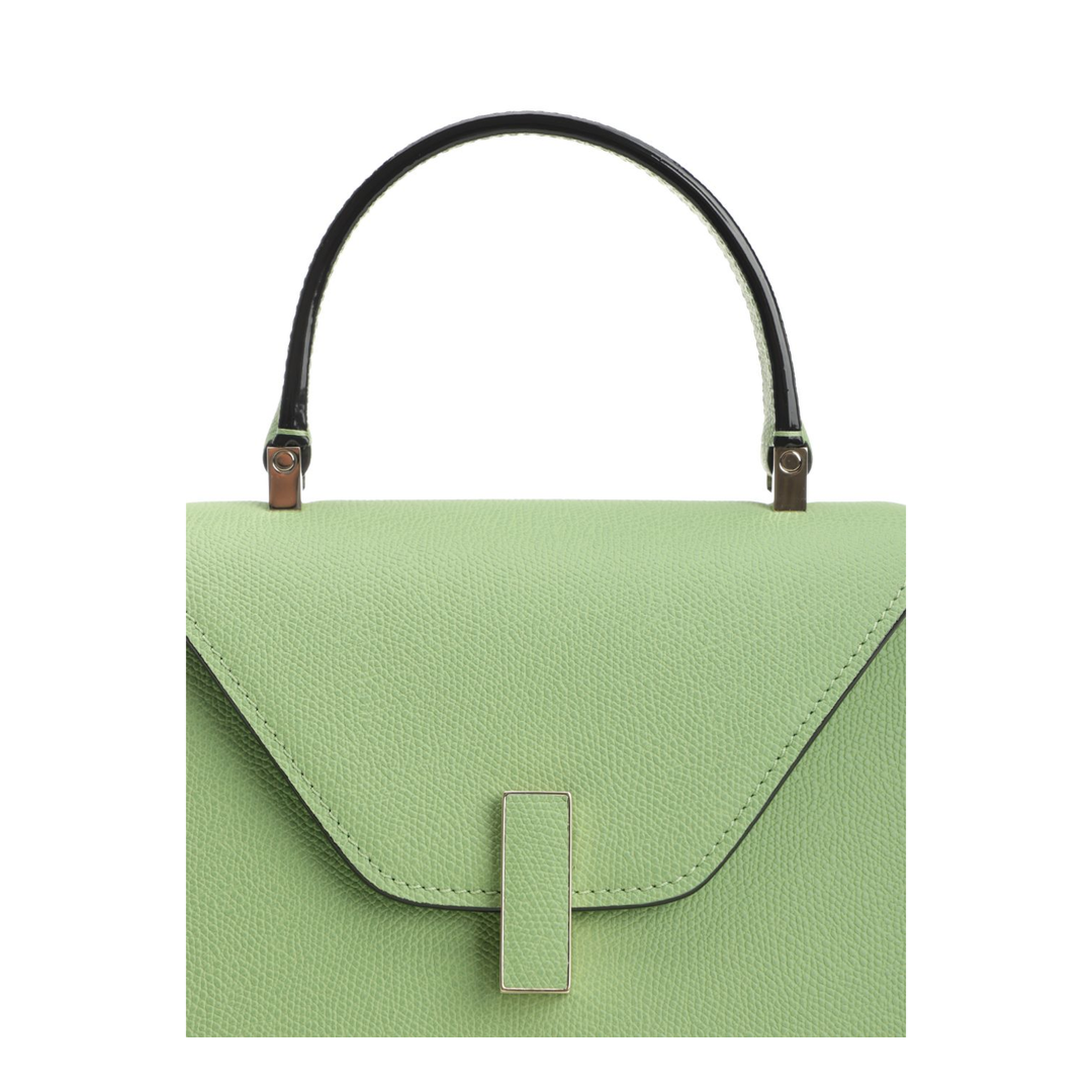 Iside Mini Millepunte Calfskin Top Handle Bag - Aloe Green - Image 3