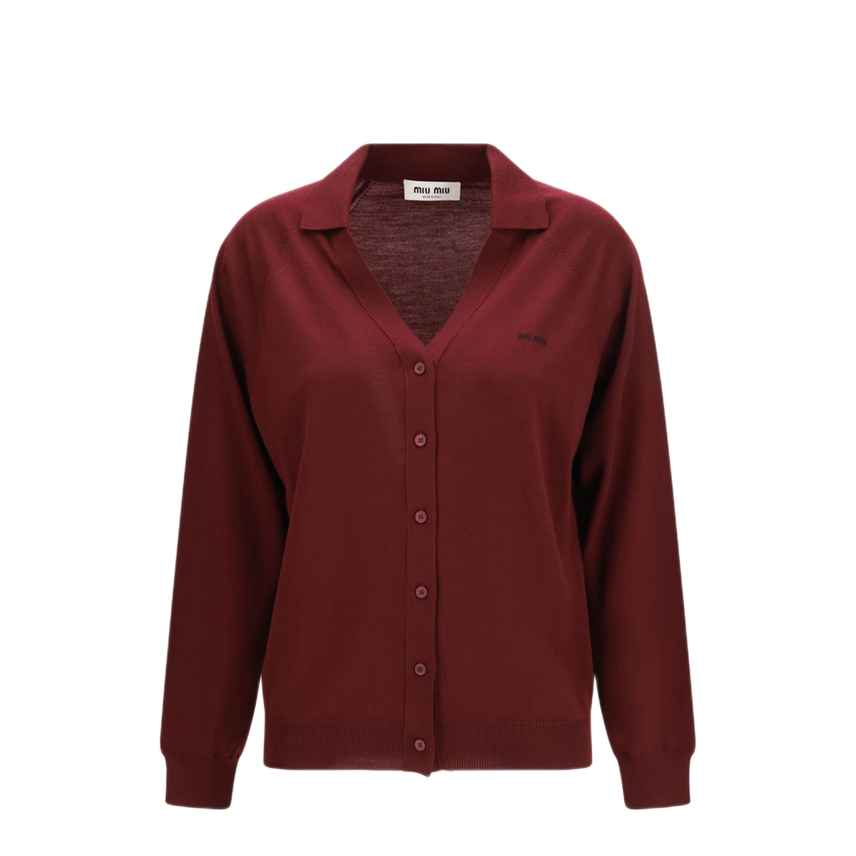 Virgin Wool Cardigan With Collar - Image 1