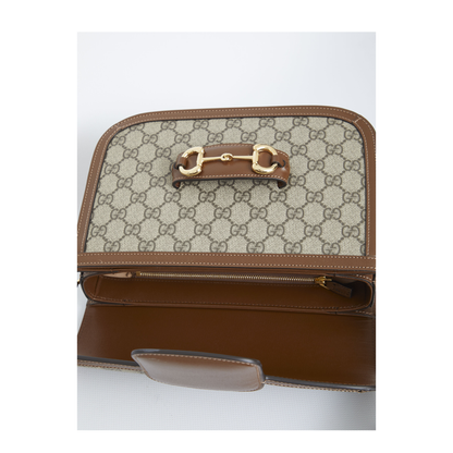 Horsebit 1955 Medium Canvas Shoulder Bag - Brown - Image 4