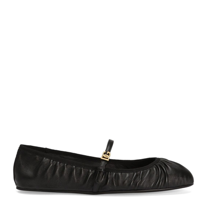 Nappa Leather Ballet Flats in Black - Image 1