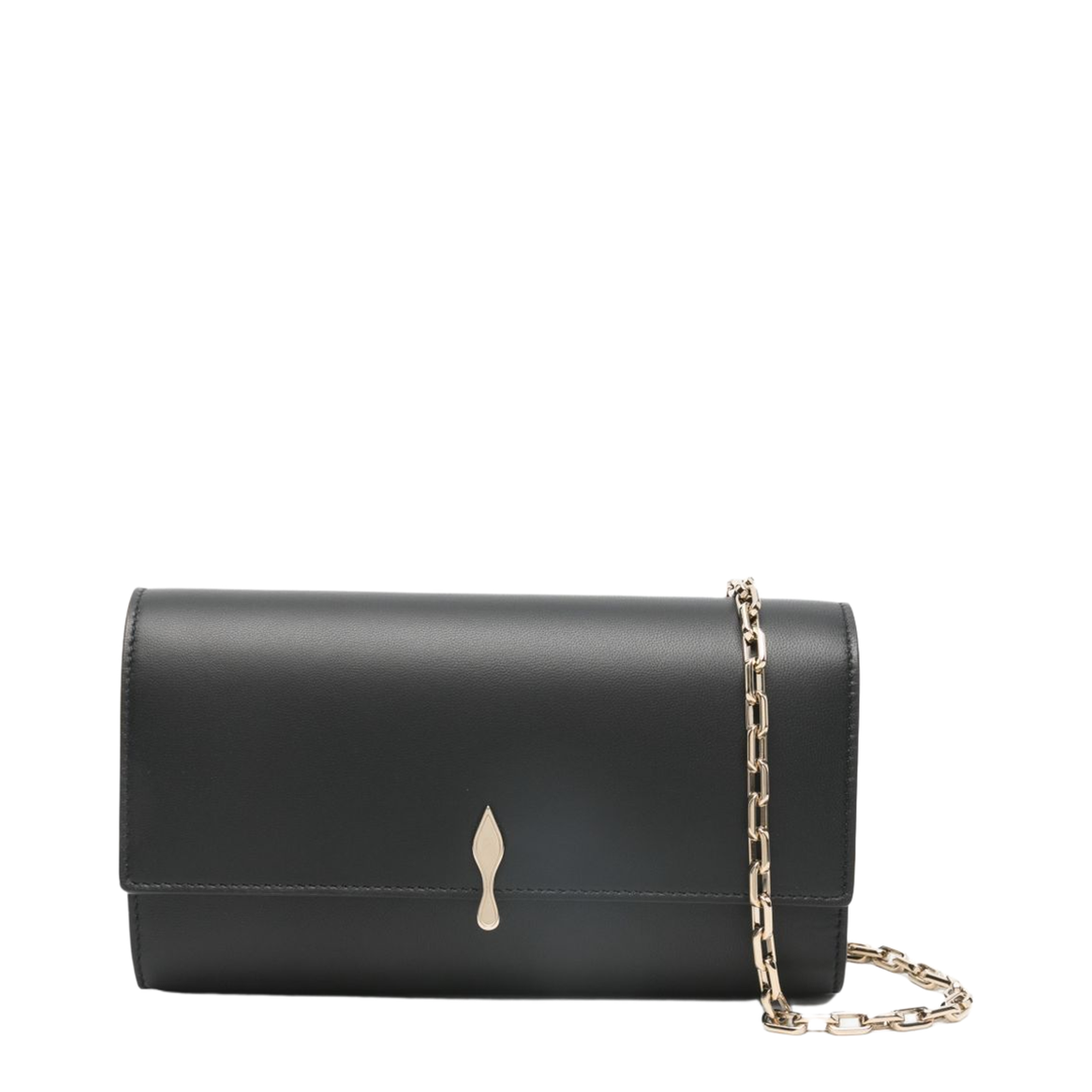 Bettina Wallet on Chain Lamb Nappa Leather - Black/Gold - Image 1