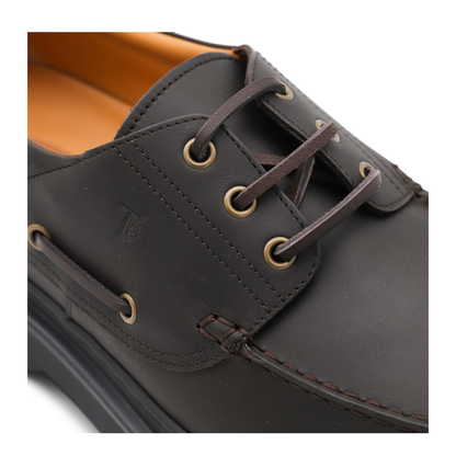 Coffee Brown Front Button Fastening Moc Stitching - Image 7