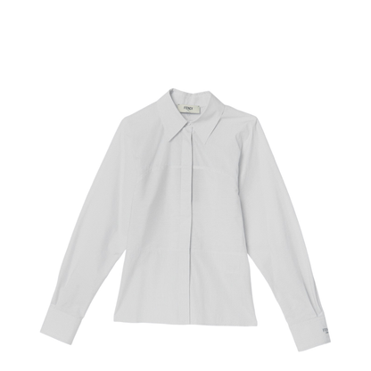 White Striped Cotton Shirt - Image 1