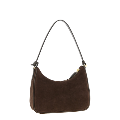 Re-Edition 2005 Small Suede Leather Mini Bag - Dark Brown - Image 1