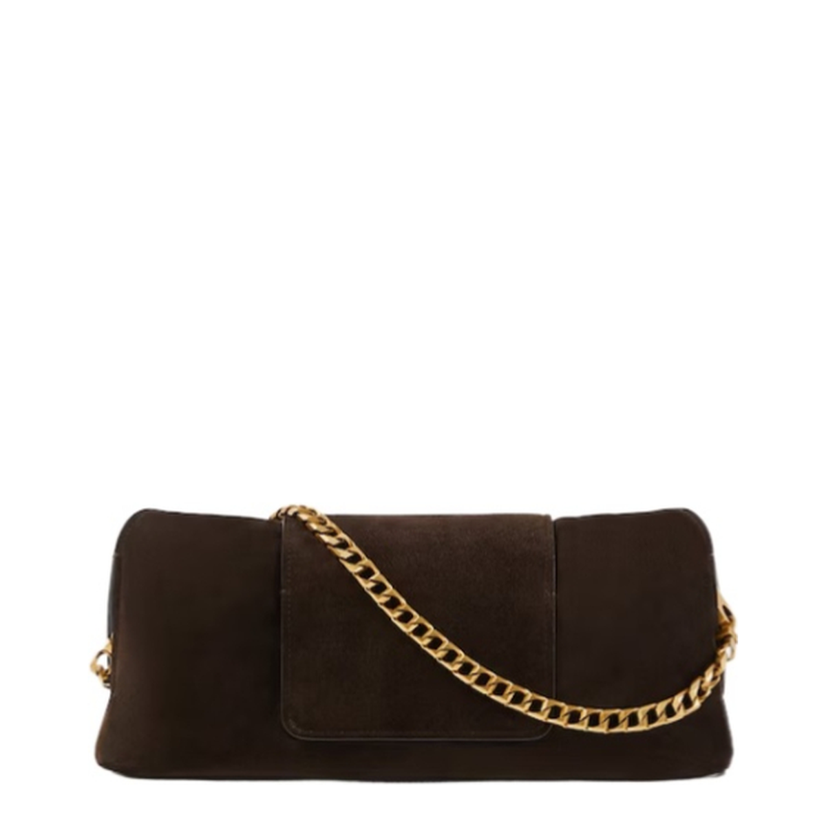 Vivian Small Suede Leather Clutch - Brown - Image 3