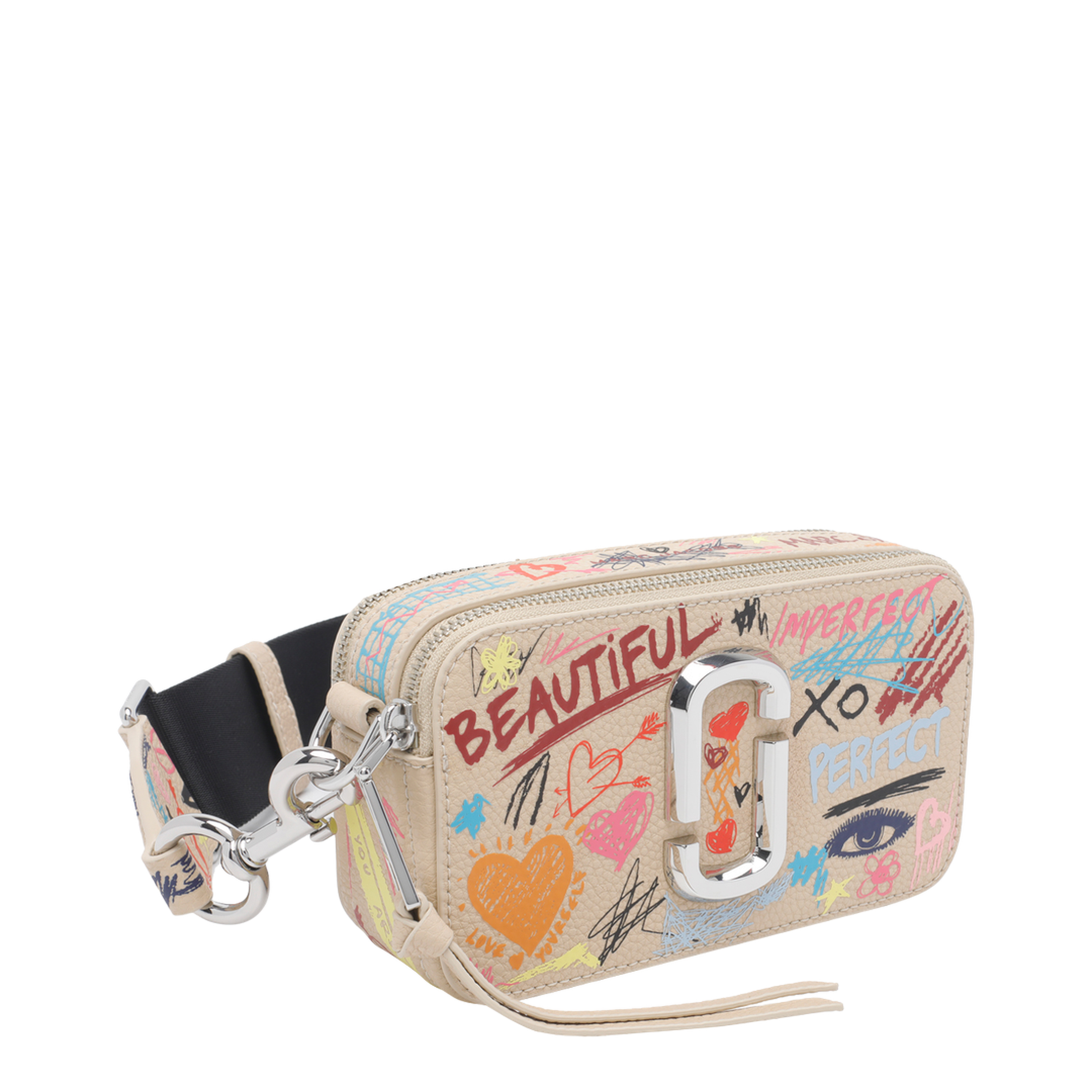 Snapshot Medium Pebble Leather Crossbody - Beige Multi - Image 2