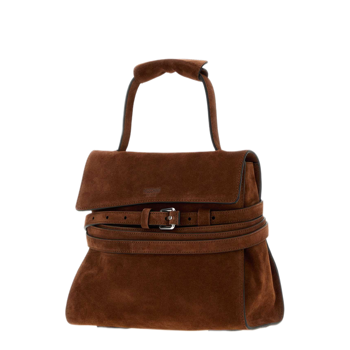 Handle Me Small Suede Hobo Bag - Brown - Image 2