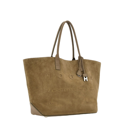 Medium Calf Leather Shopping Bag - Beige - Image 7
