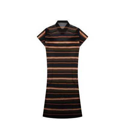 MIDI DRESS WITH HORIZONTAL STRIPE PRINT - Image 5