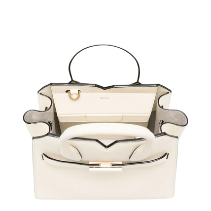 Milano Mini Hand Bag Leather White - Image 5