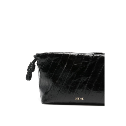 Flamenco Mini Calf Leather Clutch - Black - Image 5