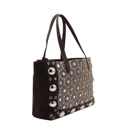 Garavani Brown Leather Tote Bag - Image 2