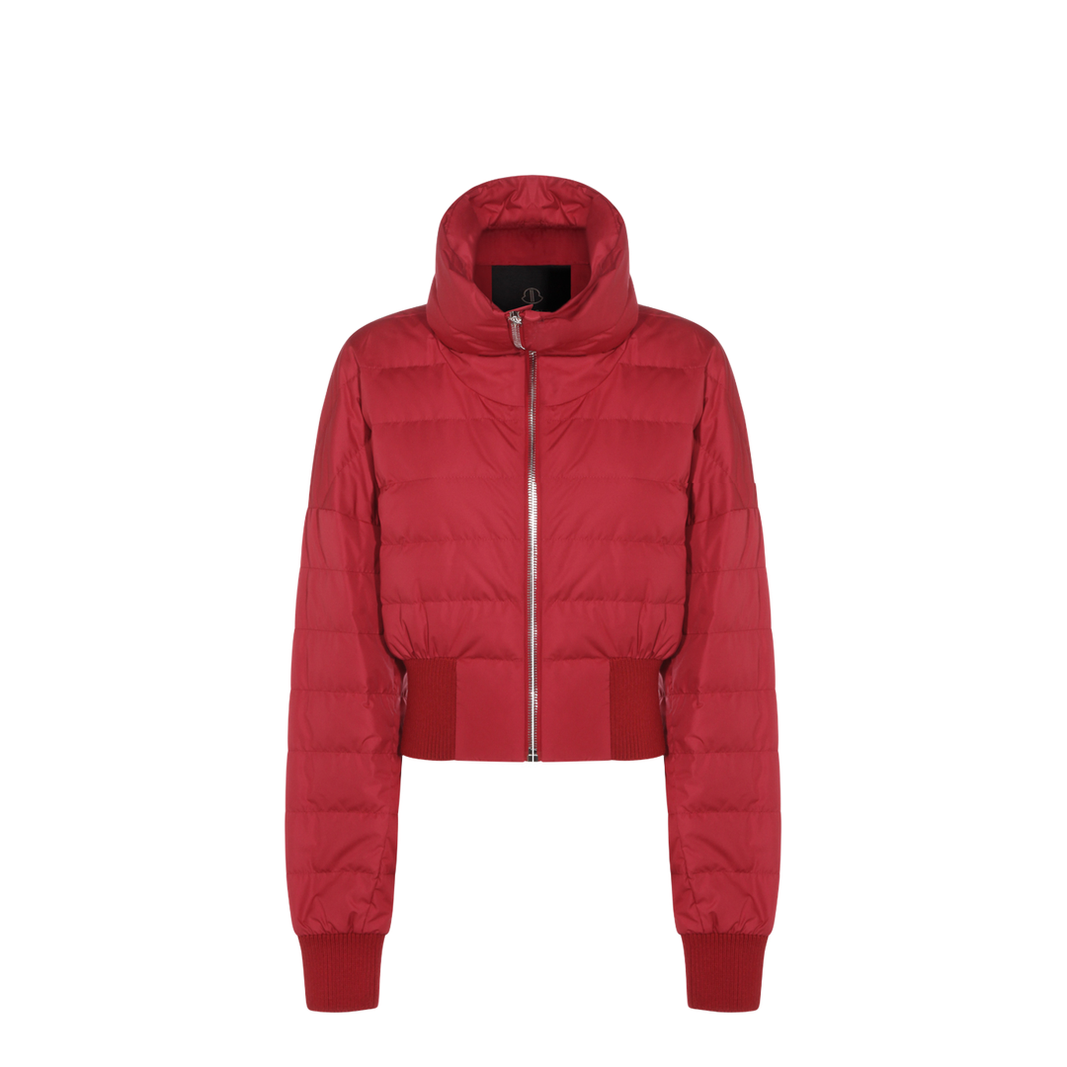 Cropped Down Jacket - Berry Red - Image 1