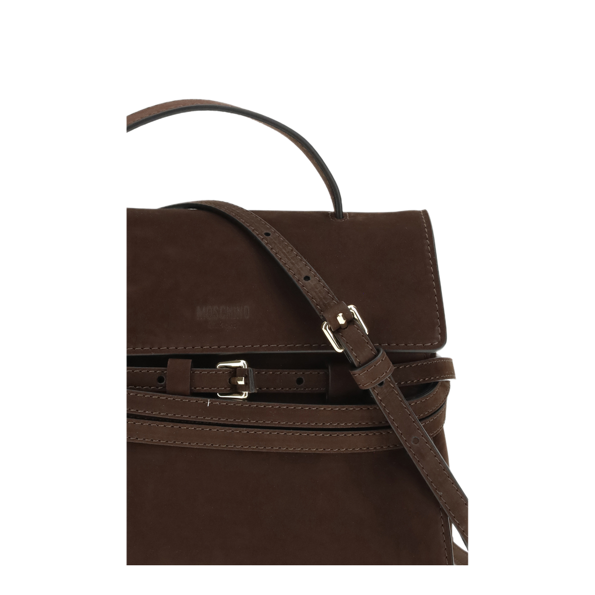 Medium Suede Handbag - Brown - Image 4