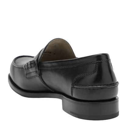 Black Brushed Leather Loafers - Image 2