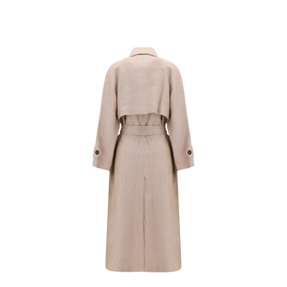 Linen Trench Coat with Lurex - Image 2