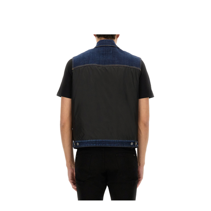 Denim Puffer Vest - Image 3