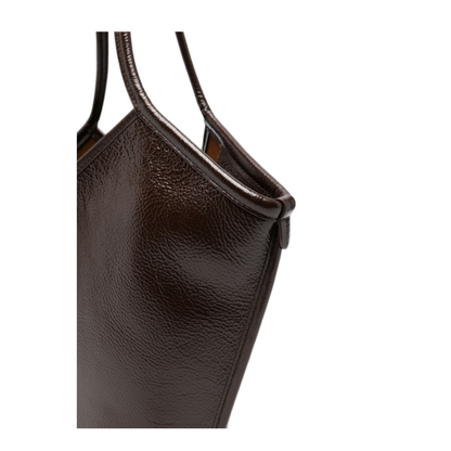 Calella Small Calf Leather Tote Bag - Dark Brown - Image 3