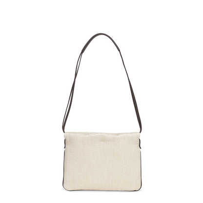 Canvas Shoulder Bag - Beige - Image 1