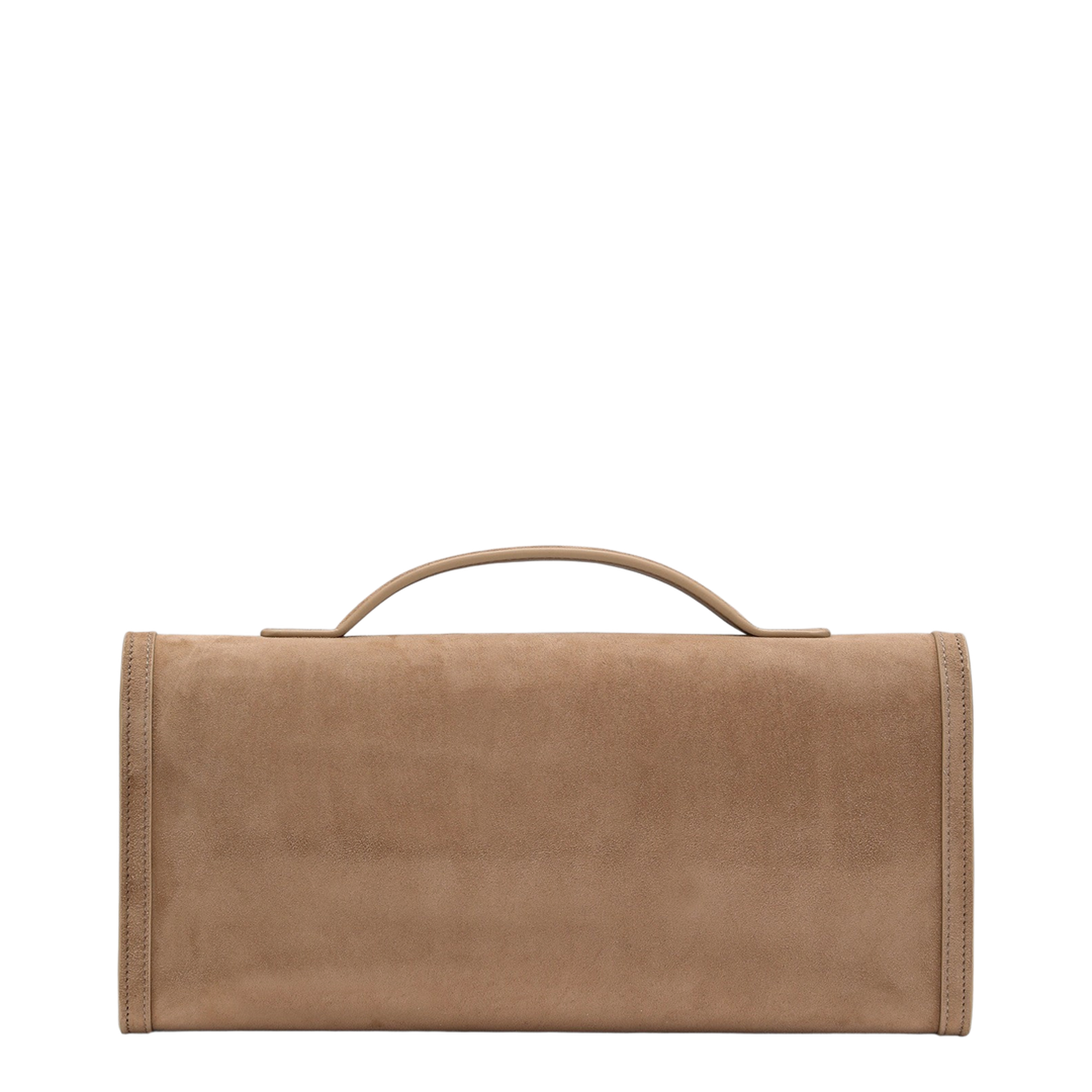 Suede Leather Clutch Bag - Image 2