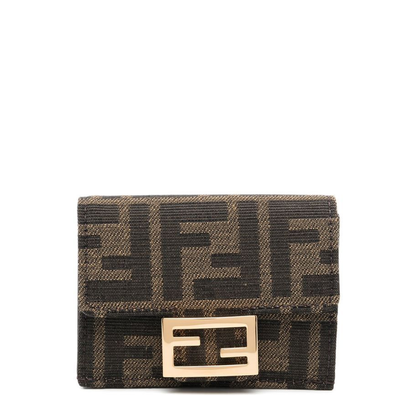 Baguette FF Jacquard Wallet - Brown - Image 1