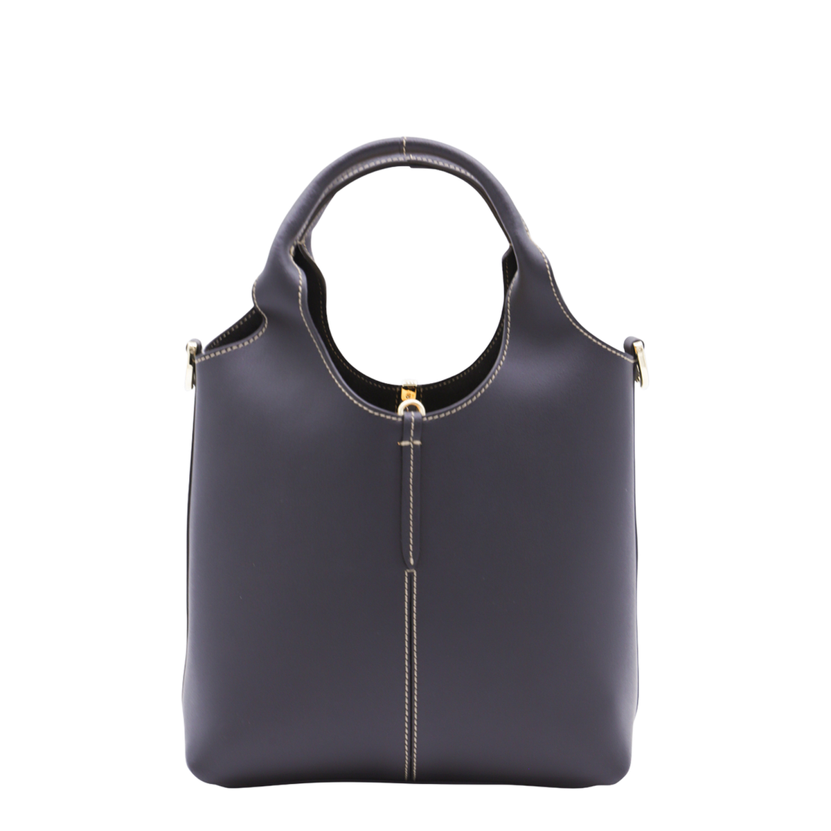 Shopping Bag Mini Calfskin Tote - Black - Image 6