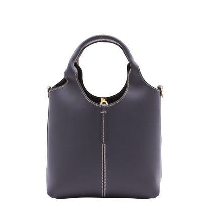 Shopping Bag Mini Calfskin Tote - Black - Image 6
