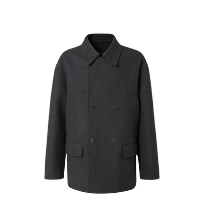 Wool Double-Breasted Pea Coat - Image 5