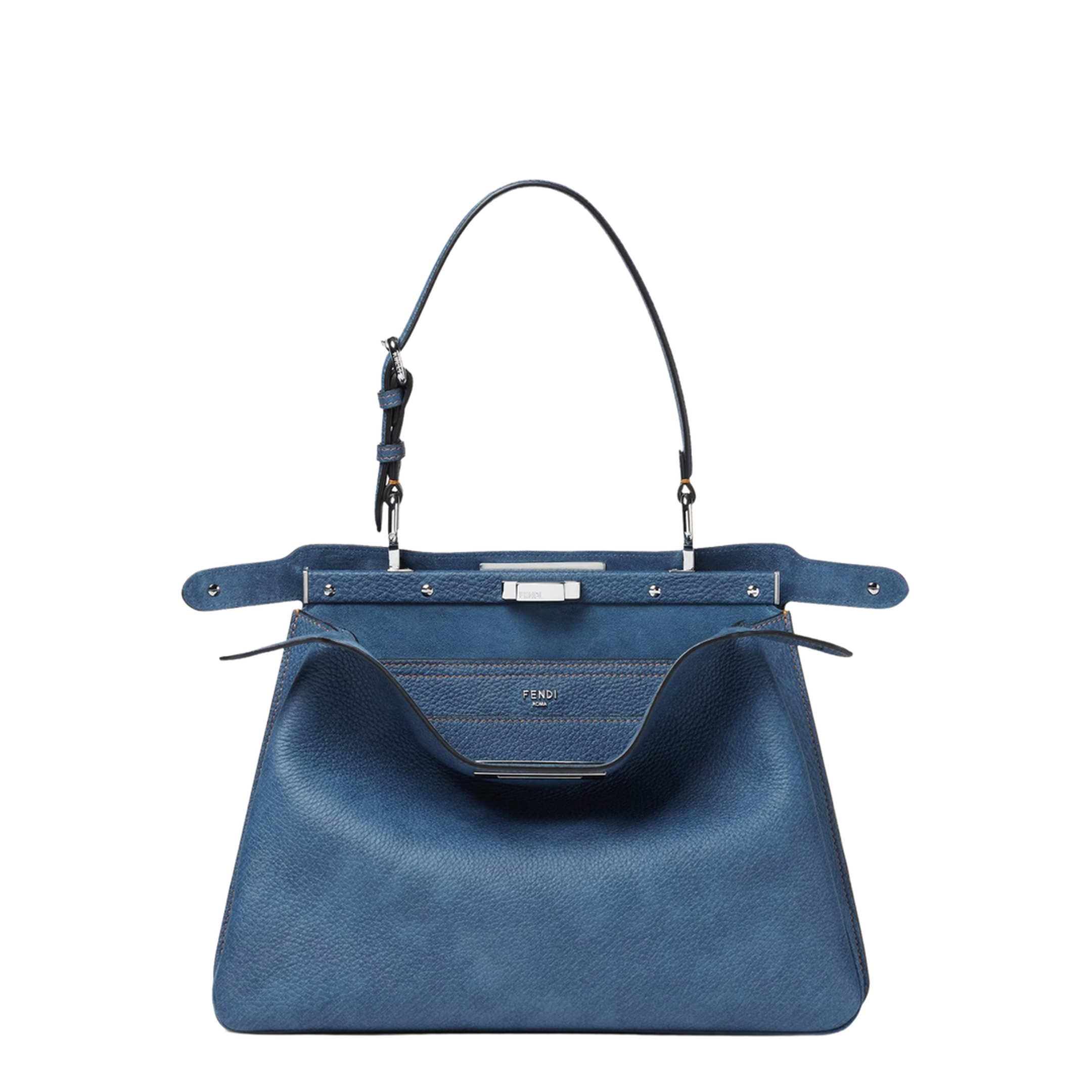 Peekaboo Soft Medium Cuoio Romano Leather Blue - Image 4