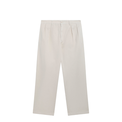 Sand-colored cotton trousers - Image 1