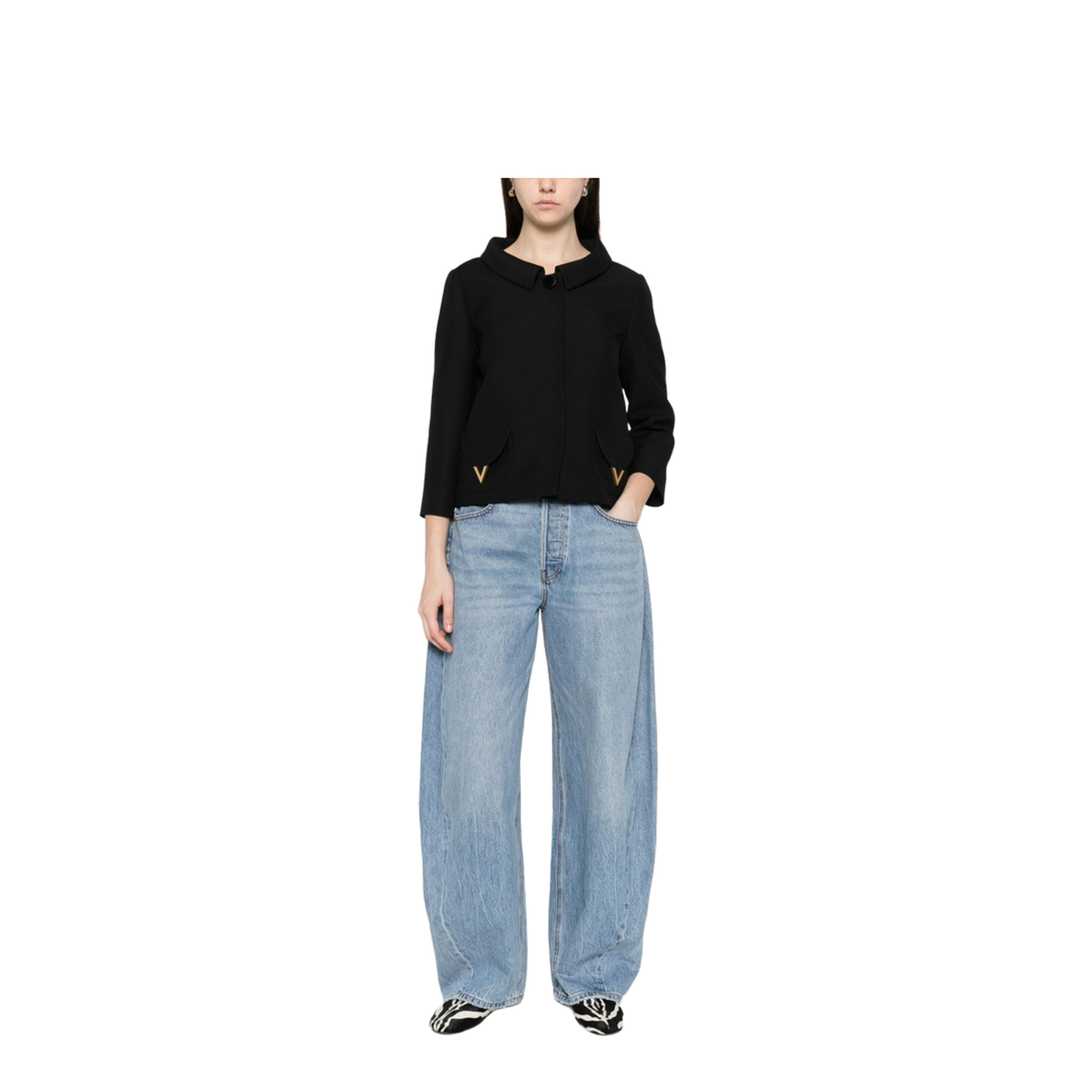 Vlogo Signature Wool And Silk Jacket - Image 4