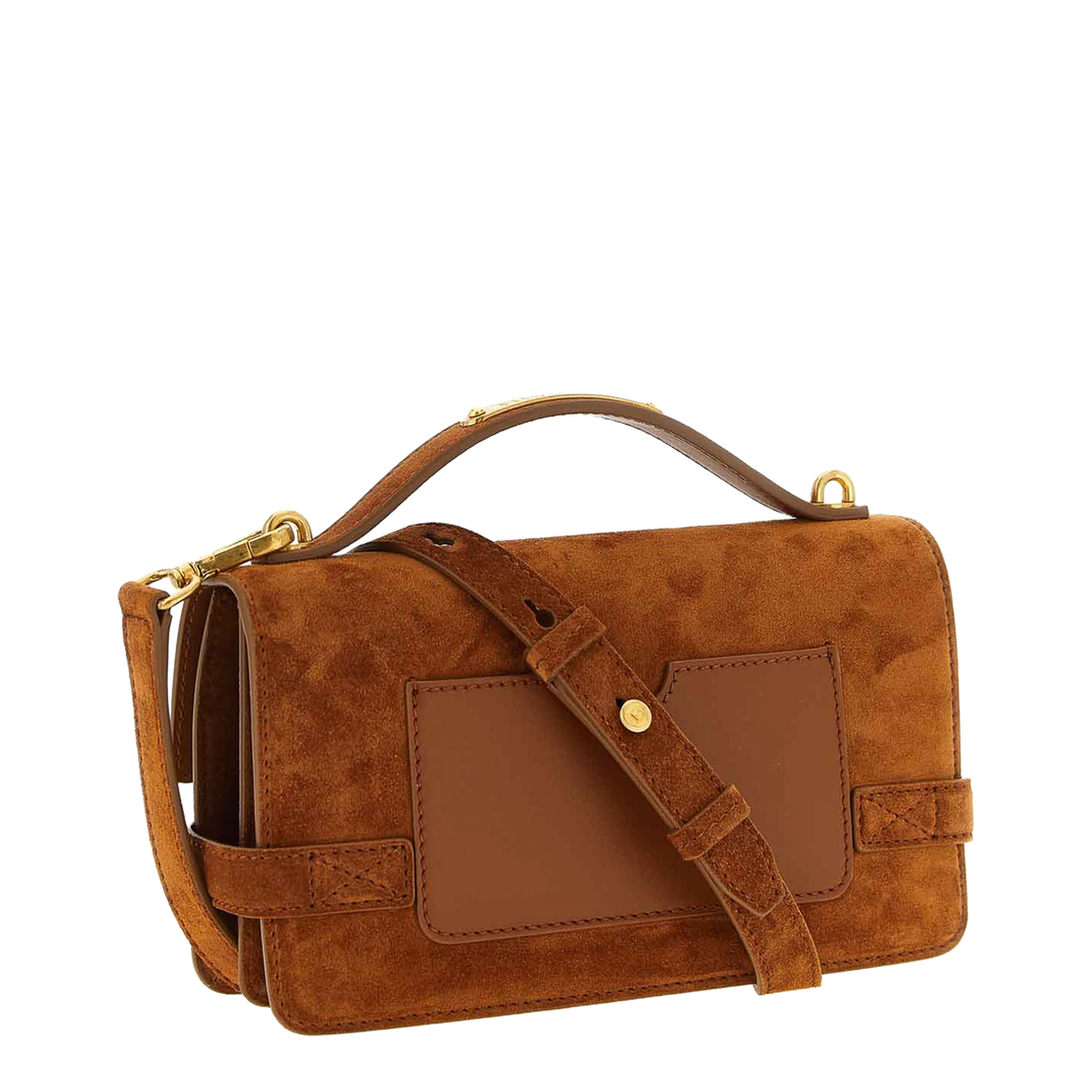 B-Buzz Shoulder 24 Suede Bag - Brown - Image 3